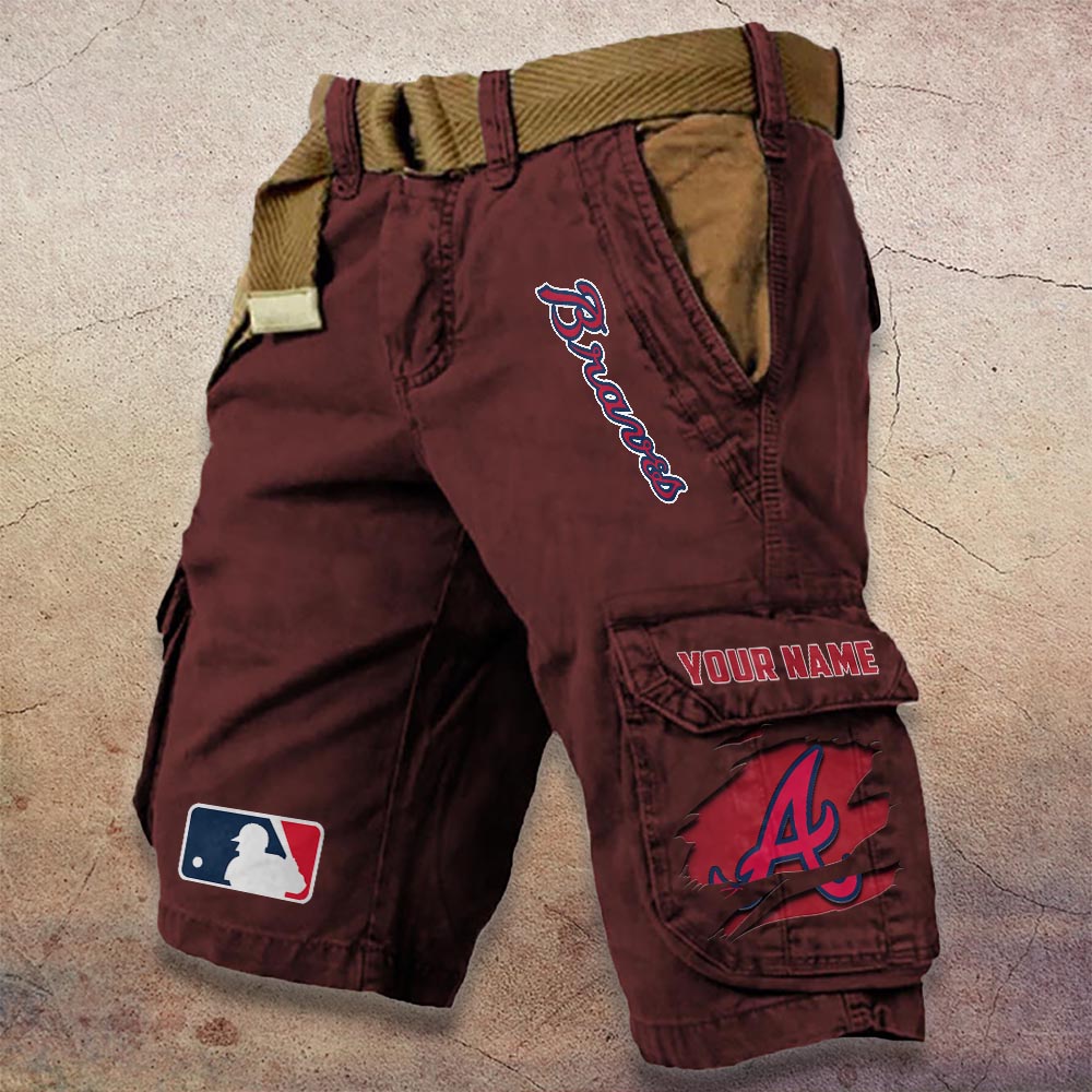 Sportswearmerch Atlanta Braves MLB Denim Short For Fan