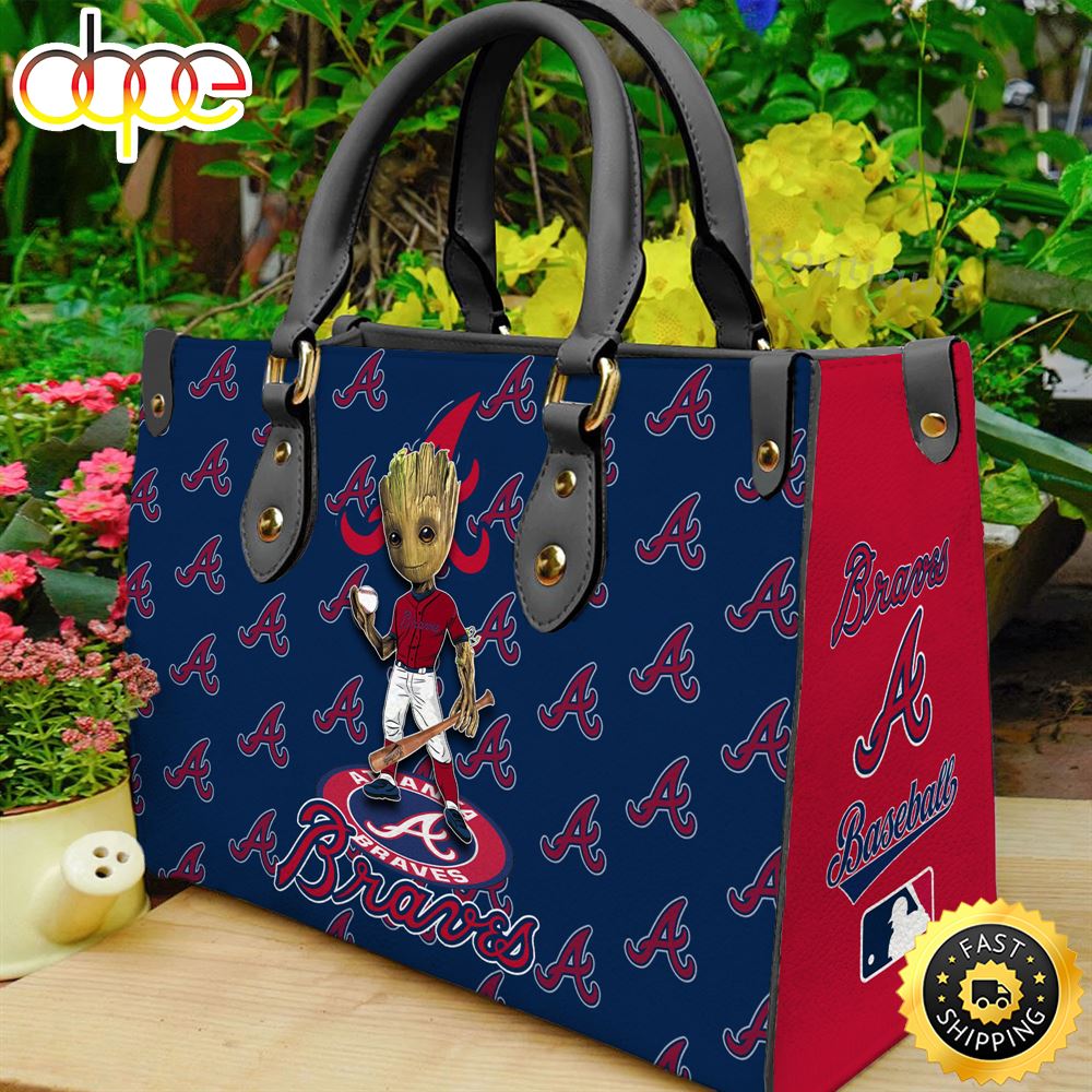 Sportswearmerch Atlanta Braves MLB Groot Women Leather Hand Bag For Fan