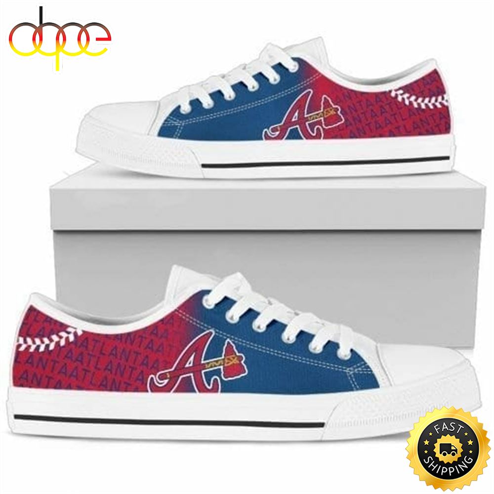 Sportswearmerch Atlanta Braves MLB Low Top Canvas Sneakers Shoes For Men And Women