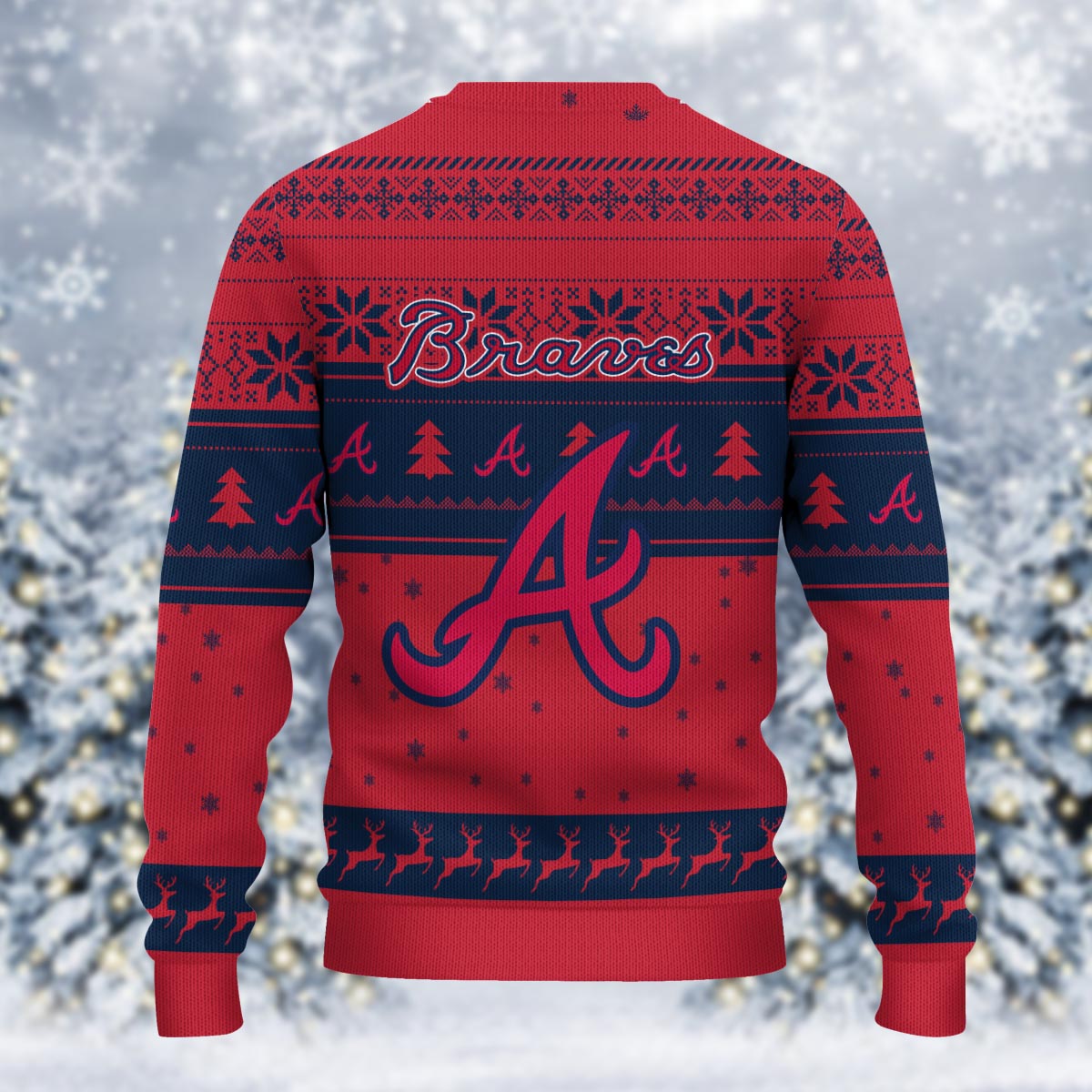 Sportswearmerch Atlanta Braves MLB x Grinch Christmas Ugly Sweater For Fans