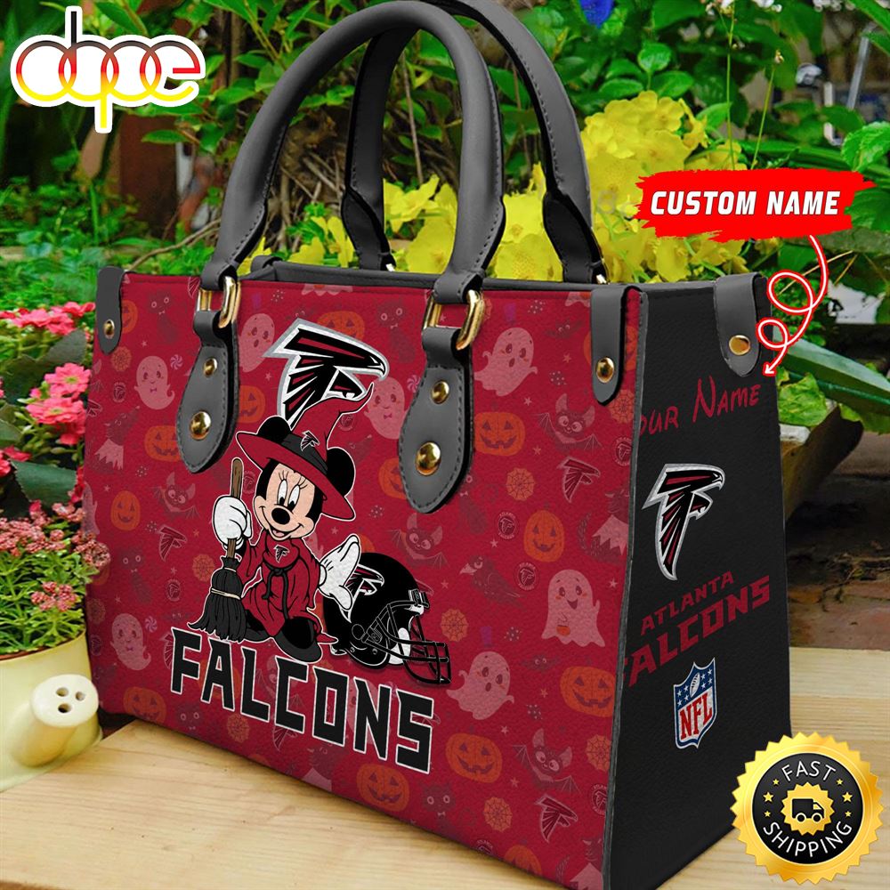 Sportswearmerch Atlanta Falcons NCAA Minnie Women Leather Hand Bag For Fan