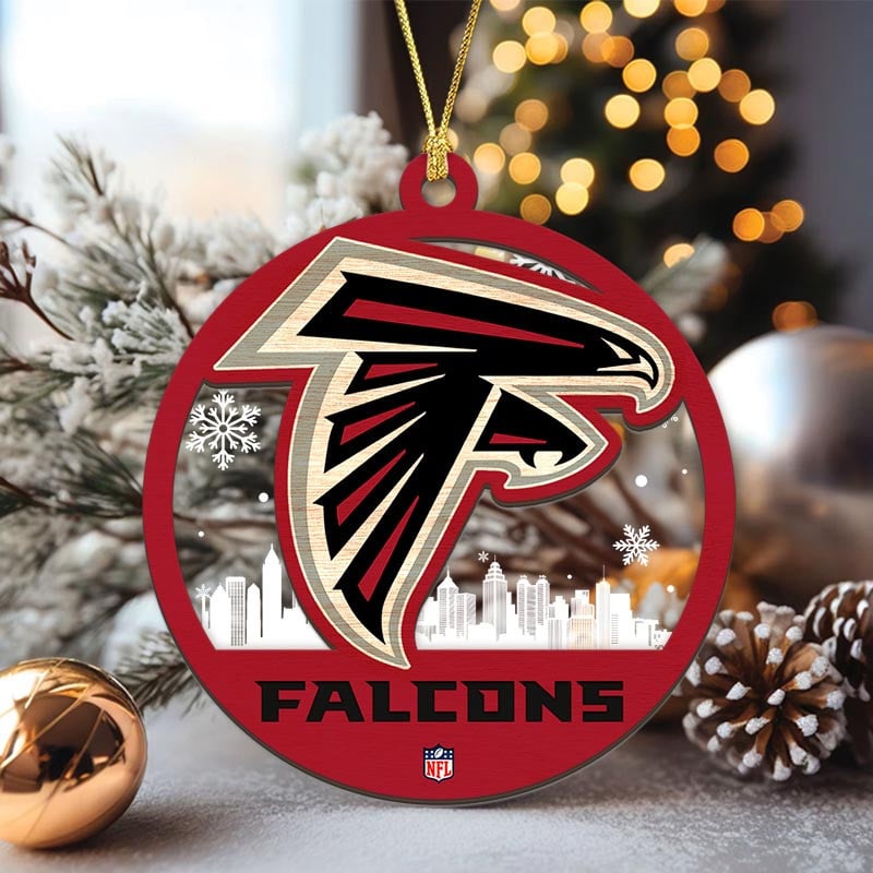 Sportswearmerch Atlanta Falcons NFL Acrylic Mix Wooden Ornament Gift For Fans