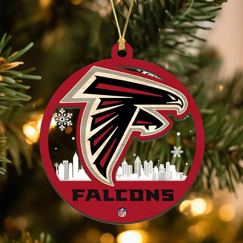 Sportswearmerch Atlanta Falcons NFL Acrylic Mix Wooden Ornament Gift For Fans