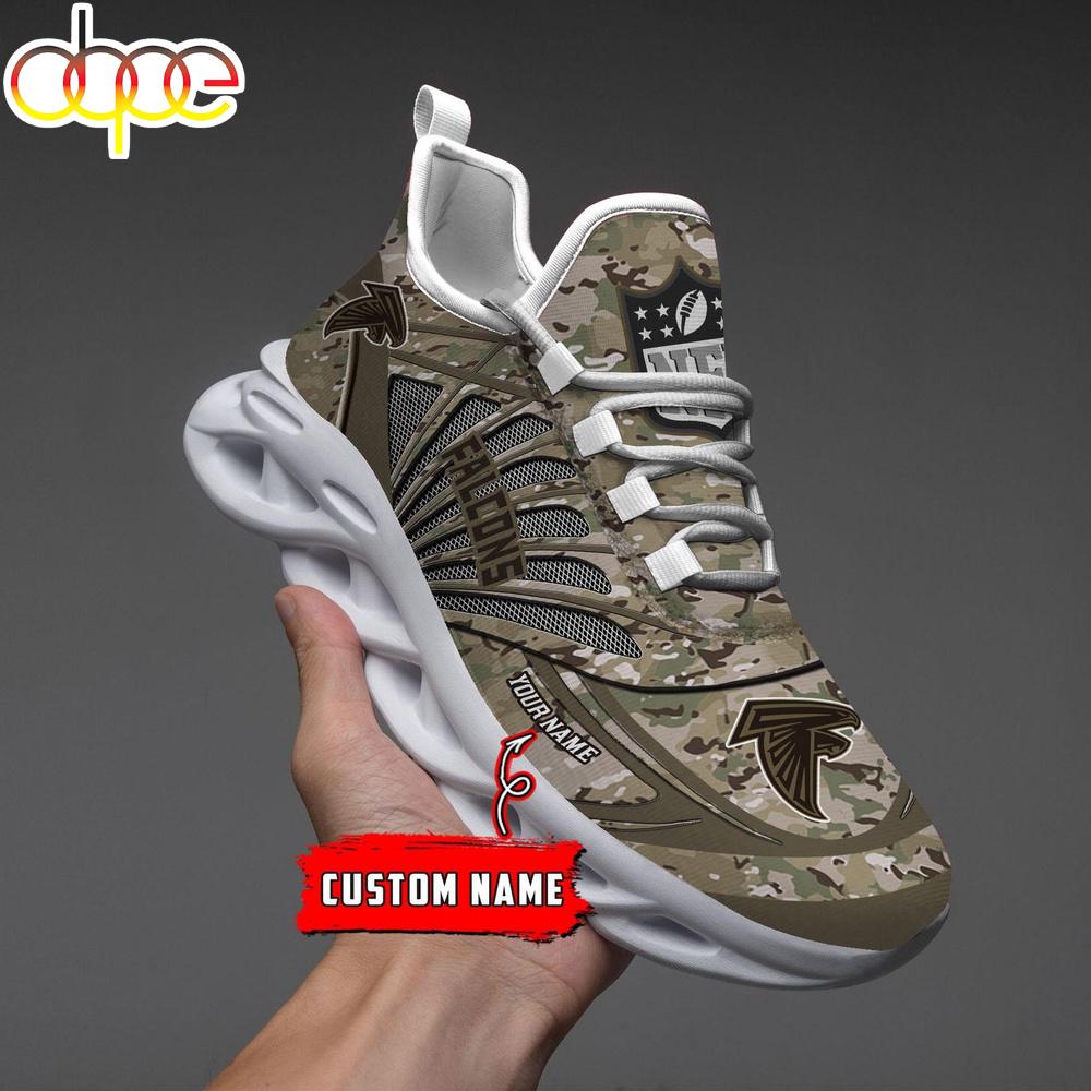 Sportswearmerch Atlanta Falcons NFL Camo Veteran Day Max Soul Shoes Sneakers For Men And Women