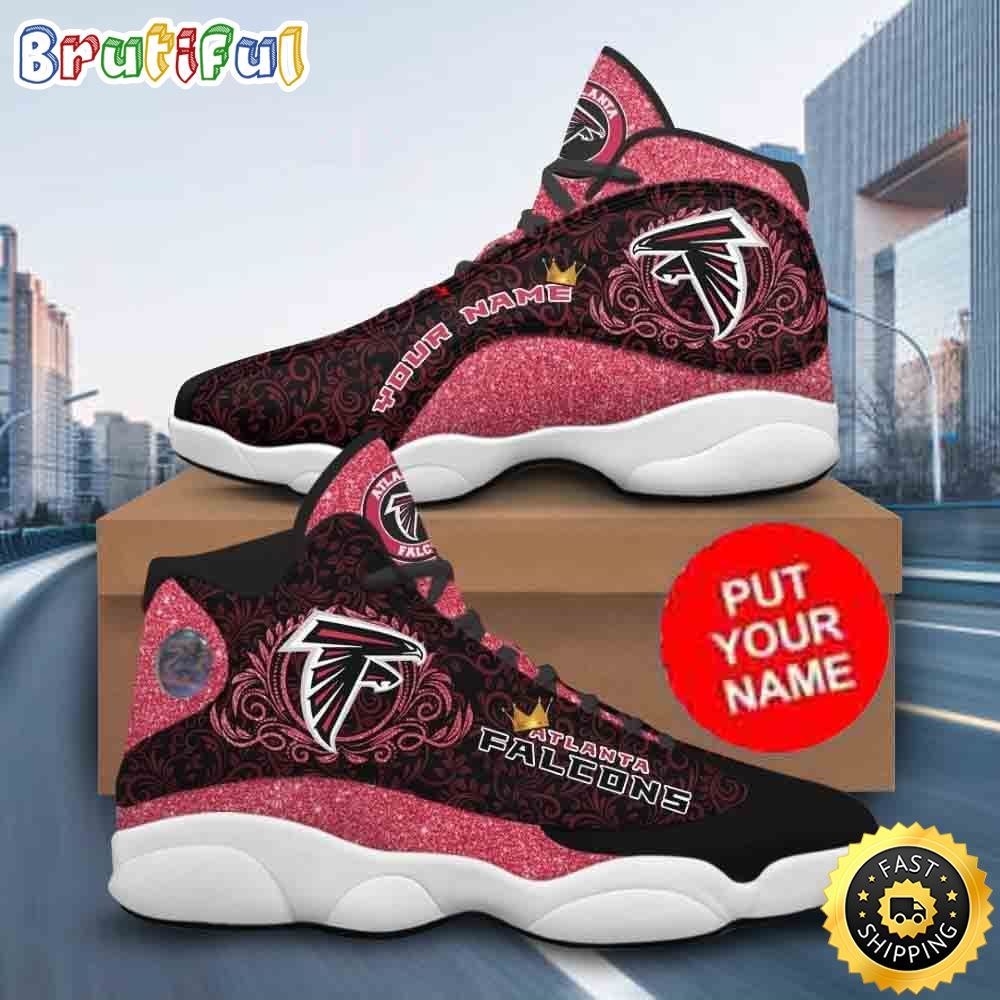 Sportswearmerch Atlanta Falcons NFL Glitter AJ13 Sneakers Shoes For Men And Women