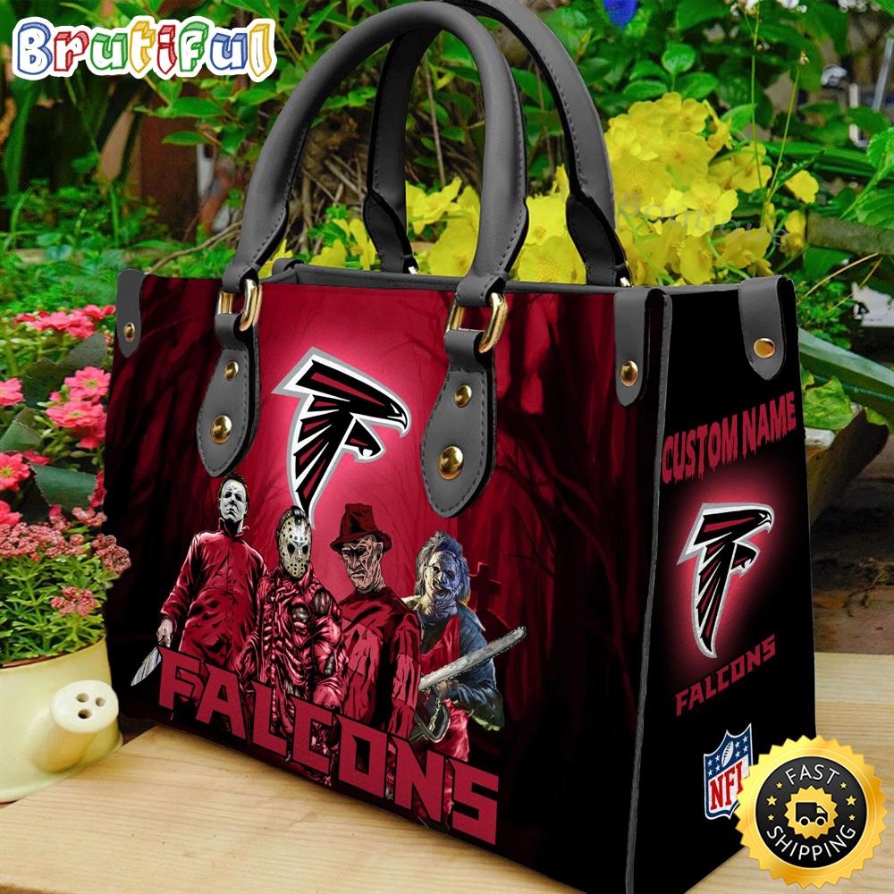 Sportswearmerch Atlanta Falcons NFL Halloween Leather Handbag For Fan
