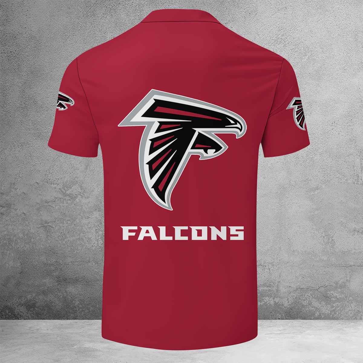 Sportswearmerch Atlanta Falcons NFL Lapel Zip Polo Shirt For Fan
