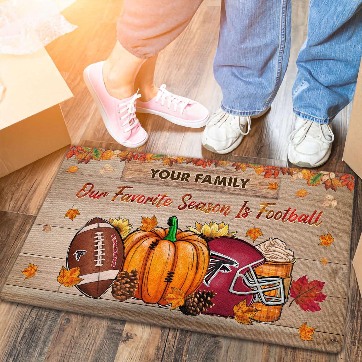 Sportswearmerch Atlanta Falcons NFL Our Favorite Season is Football Doormat For Fan