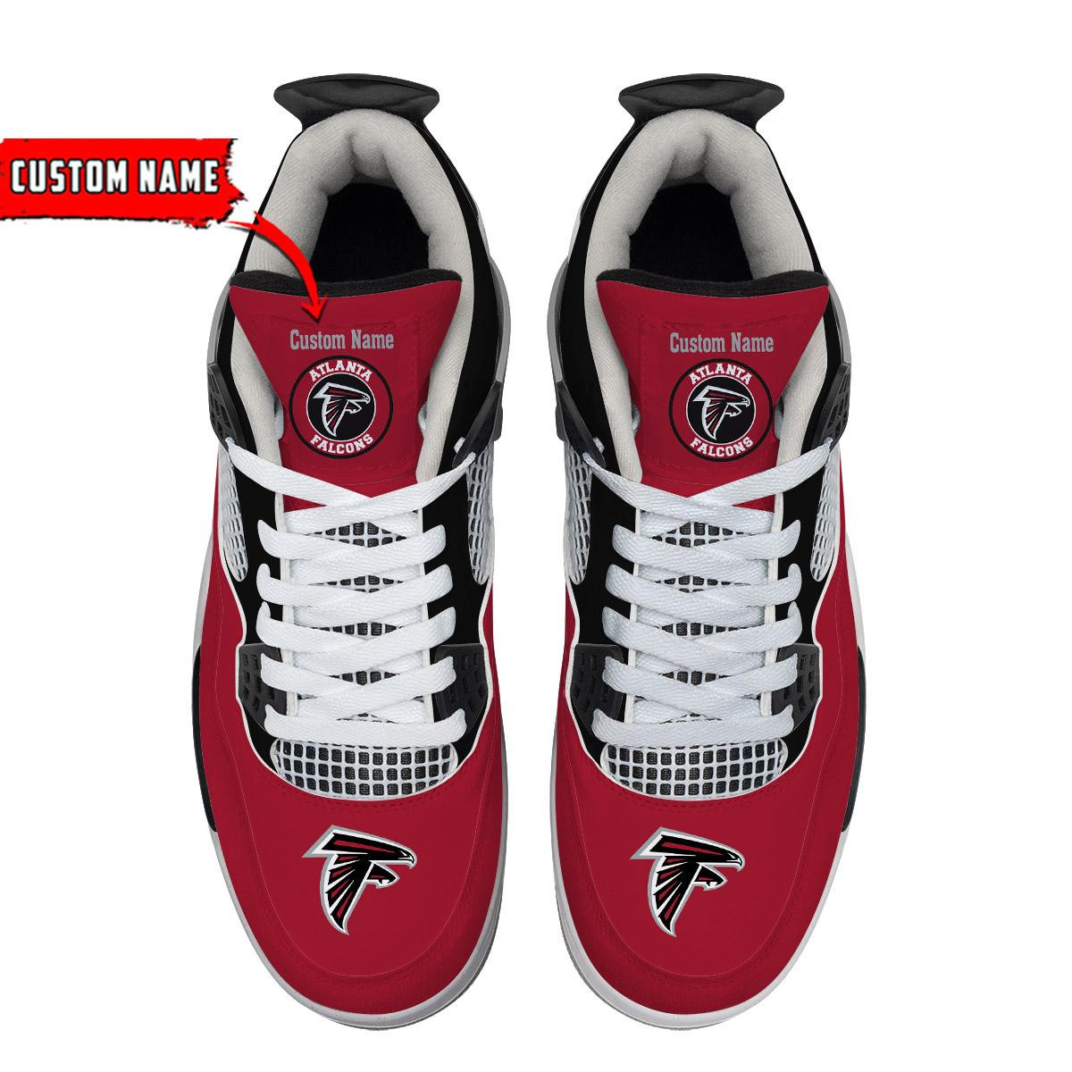 Sportswearmerch Atlanta Falcons NFL Personalized Air Jordan 4 SnAJ4 Sneakers Shoes For Men And Women