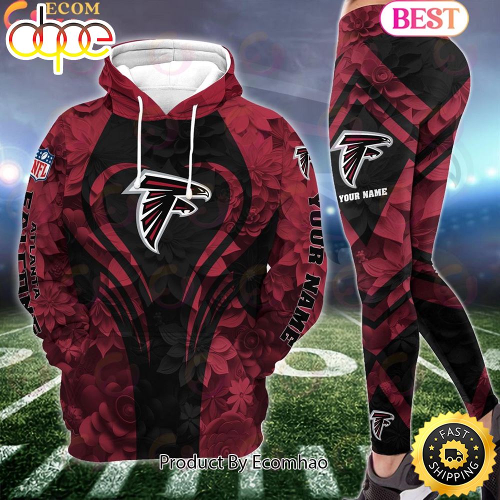 Sportswearmerch Atlanta Falcons NFL Special Flowers Design Hoodie And Leggings For Fan
