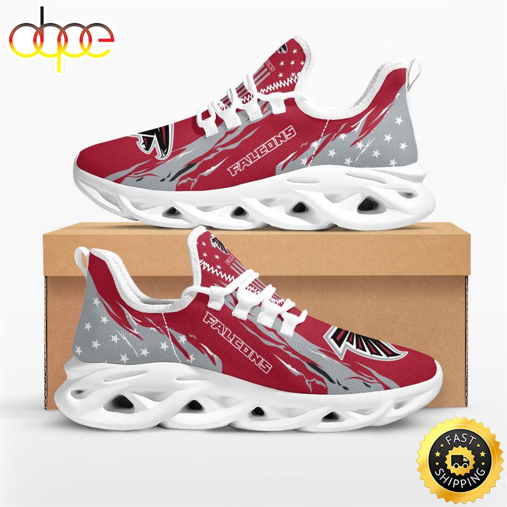 Sportswearmerch Atlanta Falcons NFL Stars and Stripes Max Soul Shoes Sneakers For Men And Women