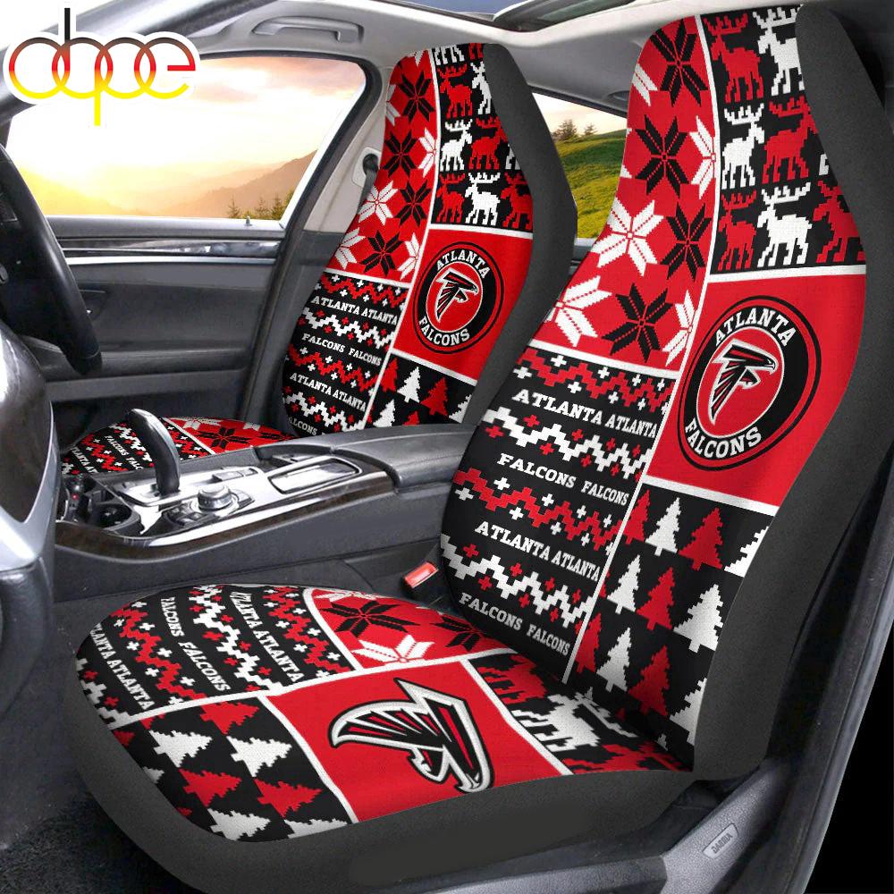Sportswearmerch Atlanta Falcons NFL Ugly Christmas Car Seat Covers For Fan