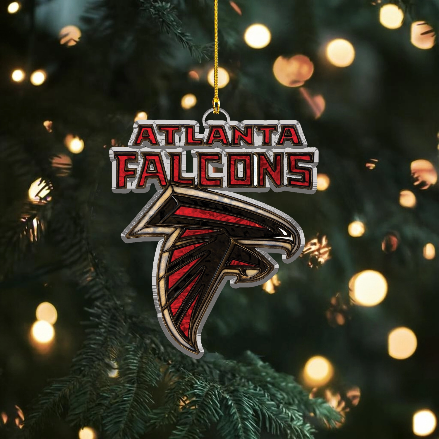 Sportswearmerch Atlanta Falcons NFL x Christmas Acrylic Ornament Gift For Fans