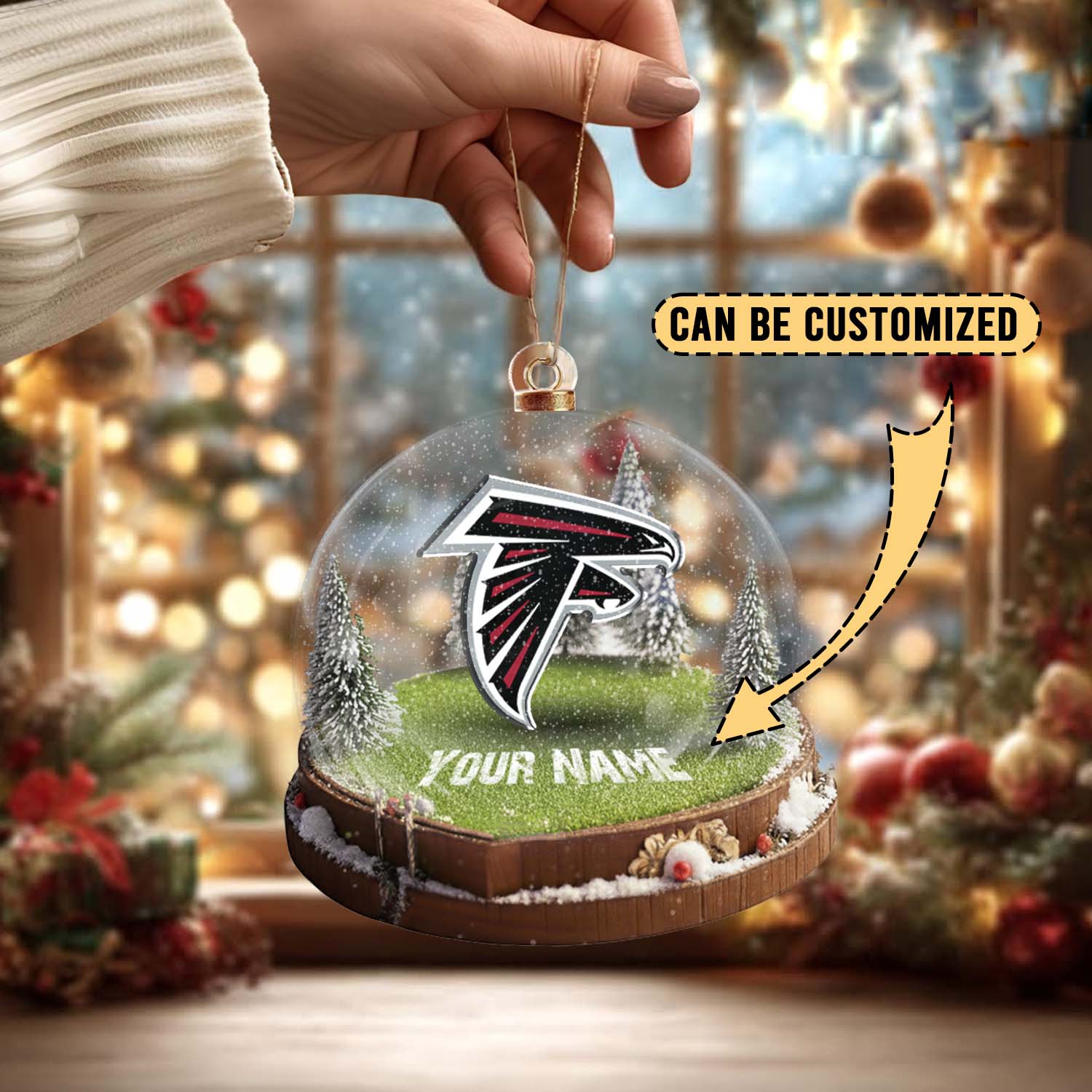 Sportswearmerch Atlanta Falcons NFL x Christmas Acrylic Ornament Gift For Fans