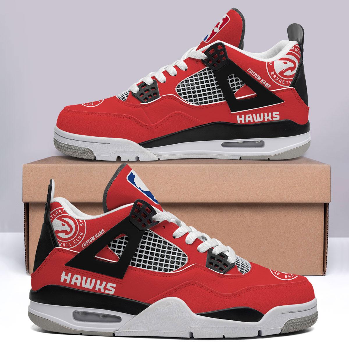 Sportswearmerch Atlanta Hawks NBA Air Jordan 4 SnAJ4 Sneakers Shoes For Men And Women