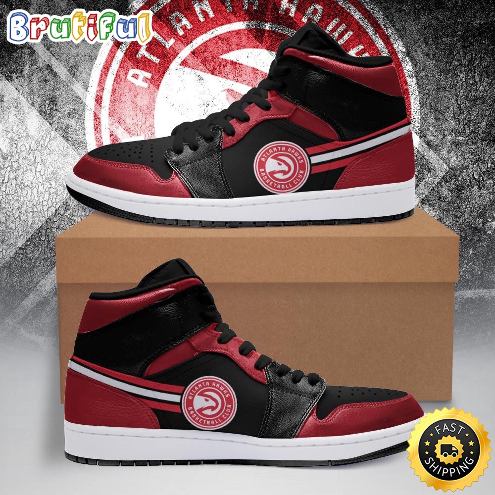 Sportswearmerch Atlanta Hawks NBA AJ1 High Sneakers Shoes For Men And Women
