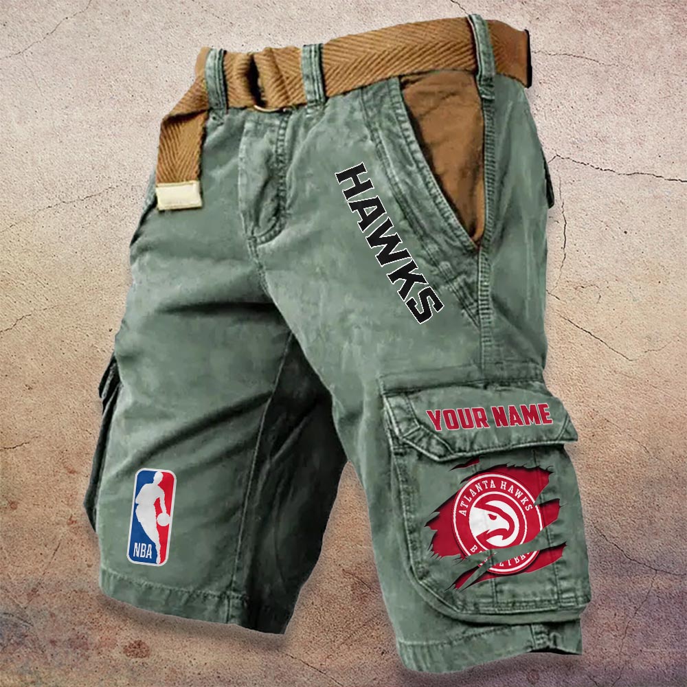 Sportswearmerch Atlanta Hawks NBA Denim Short For Fan