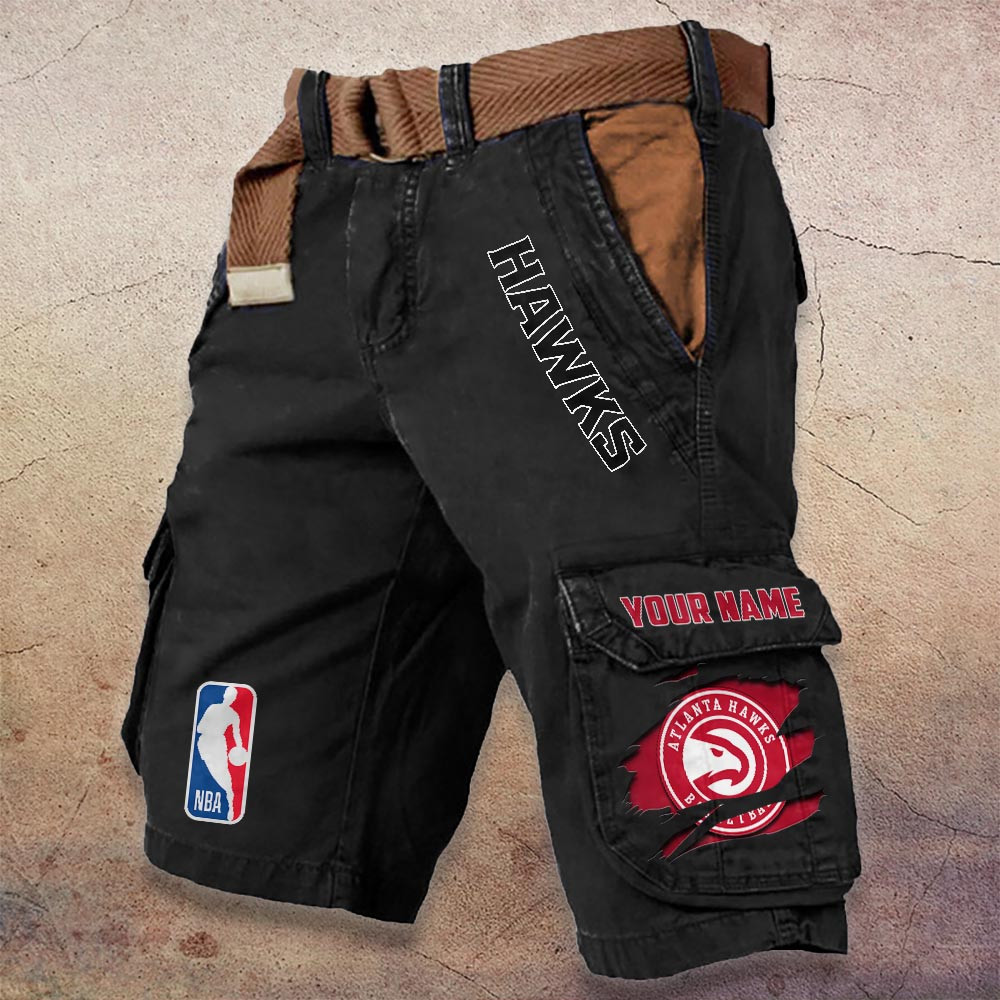 Sportswearmerch Atlanta Hawks NBA Denim Short For Fan