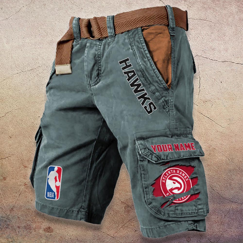 Sportswearmerch Atlanta Hawks NBA Denim Short For Fan