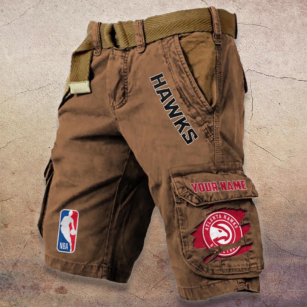 Sportswearmerch Atlanta Hawks NBA Denim Short For Fan