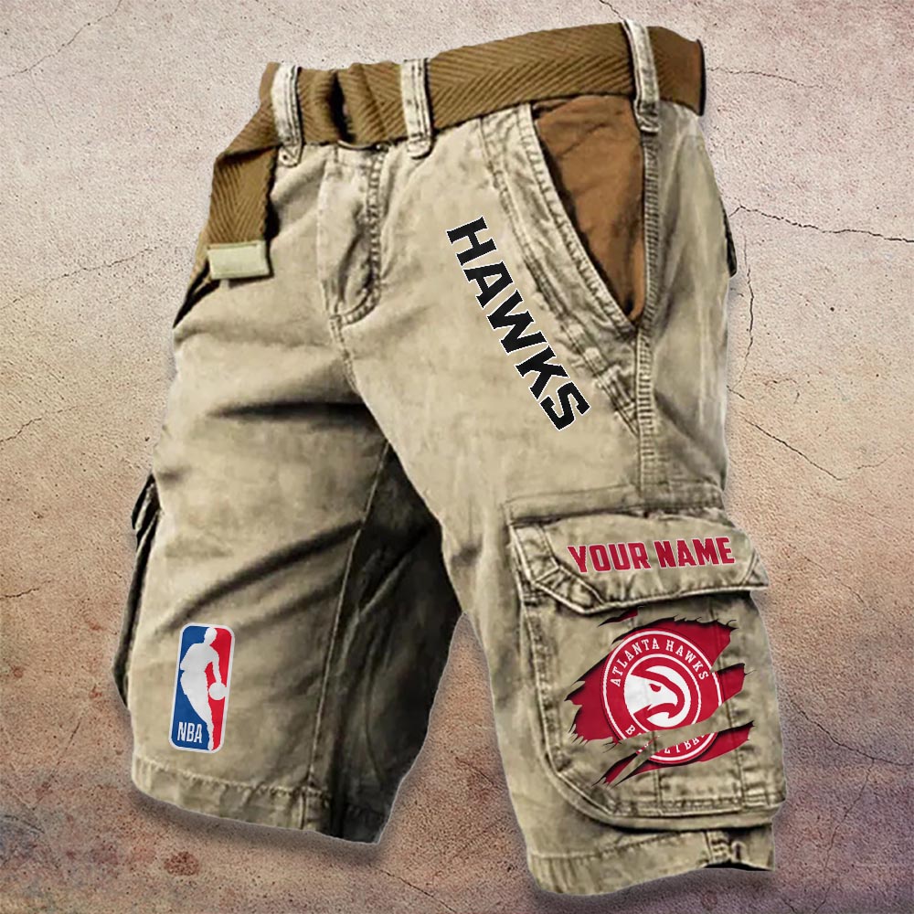 Sportswearmerch Atlanta Hawks NBA Denim Short For Fan