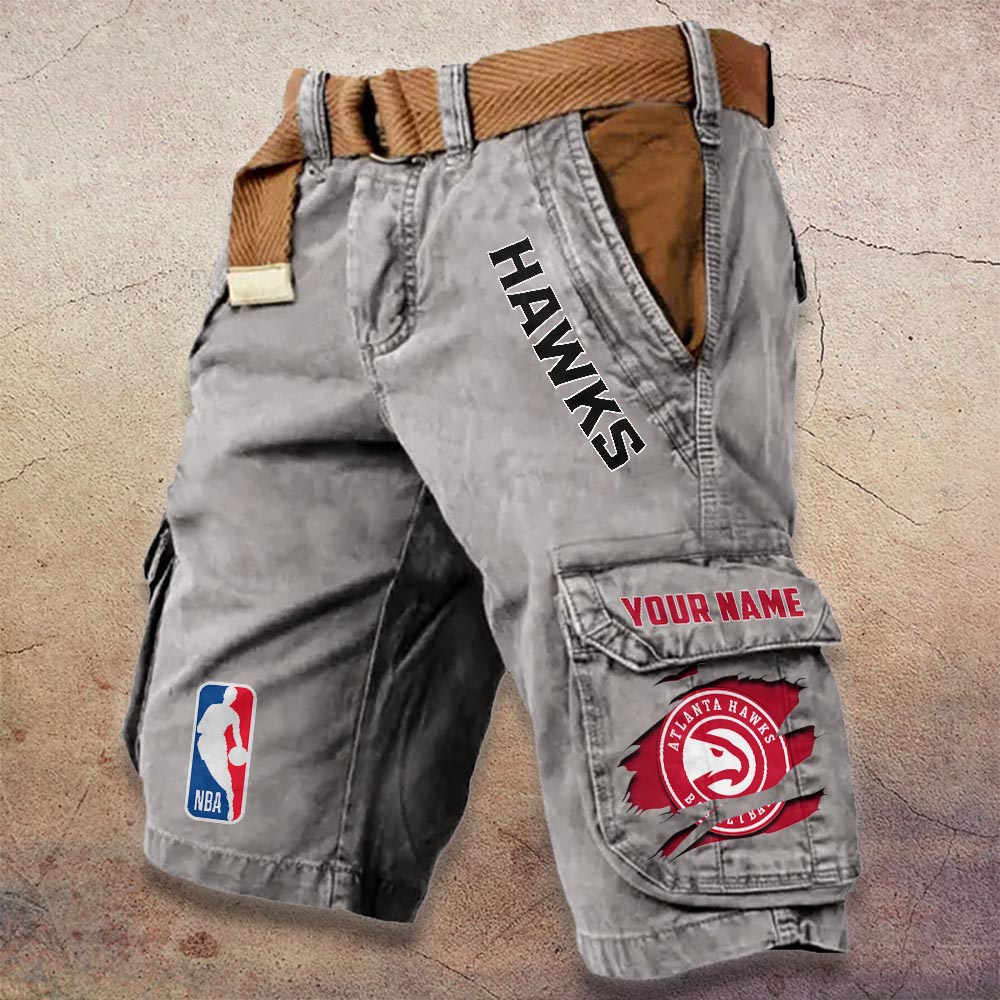 Sportswearmerch Atlanta Hawks NBA Denim Short For Fan