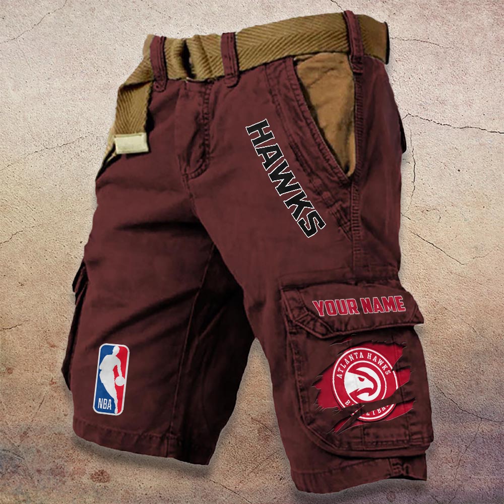 Sportswearmerch Atlanta Hawks NBA Denim Short For Fan