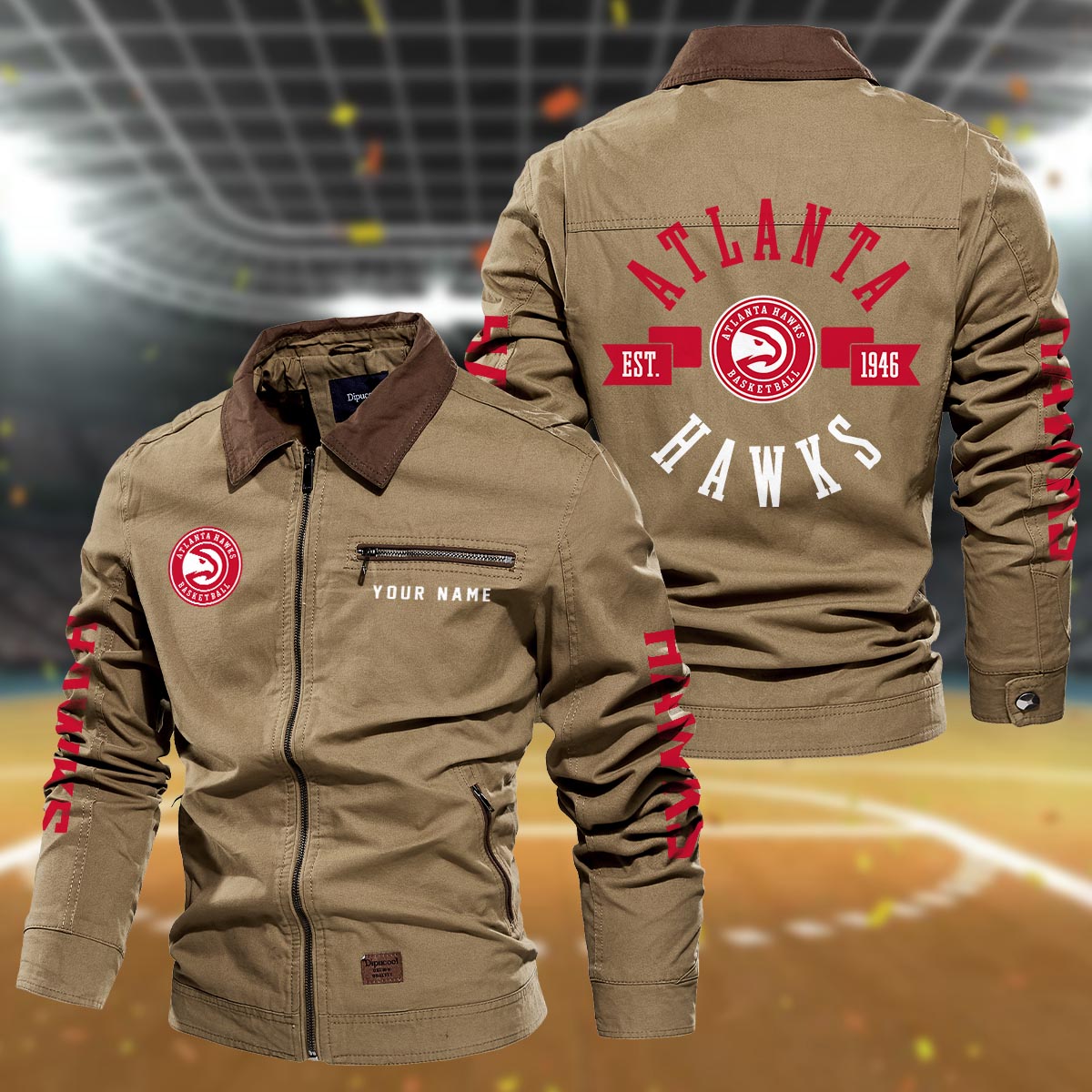 Sportswearmerch Atlanta Hawks NBA Lapel Jacket For Fan