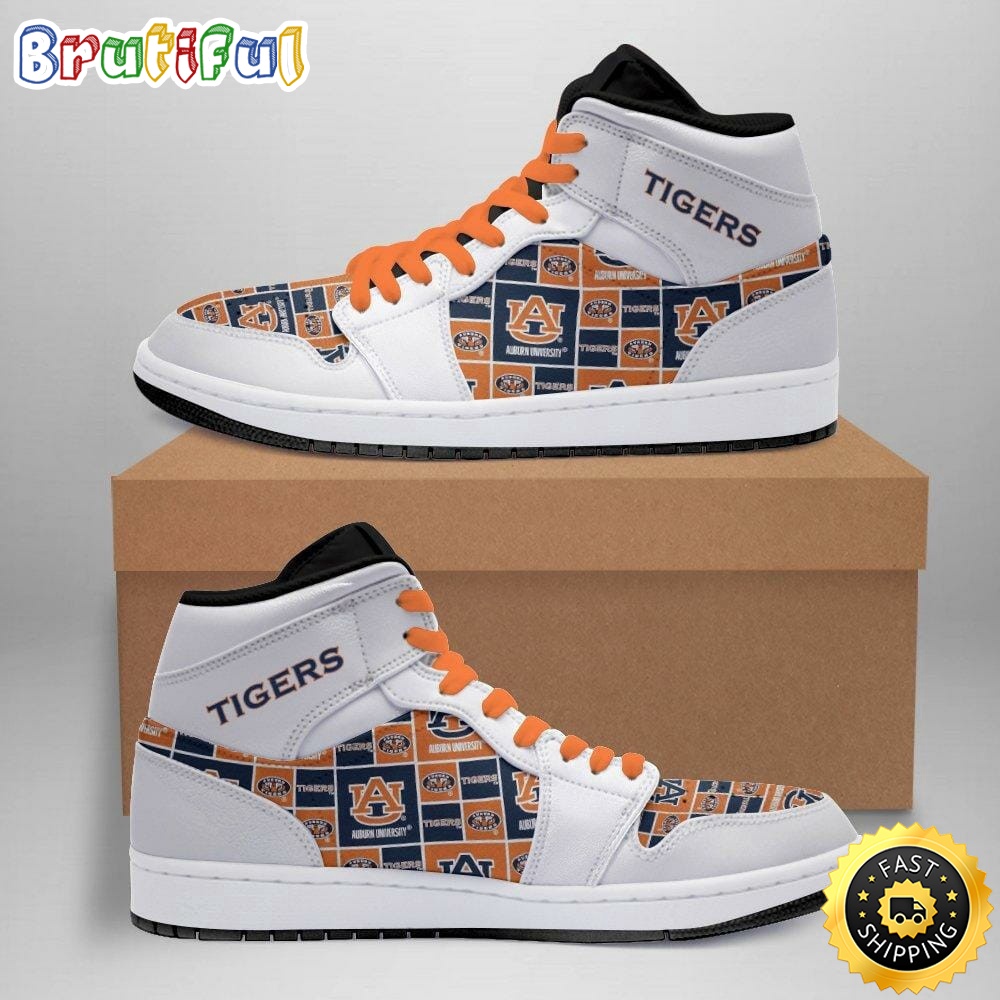 Sportswearmerch Auburn Tigers NCAA AJ1 High Sneakers Shoes For Men And Women