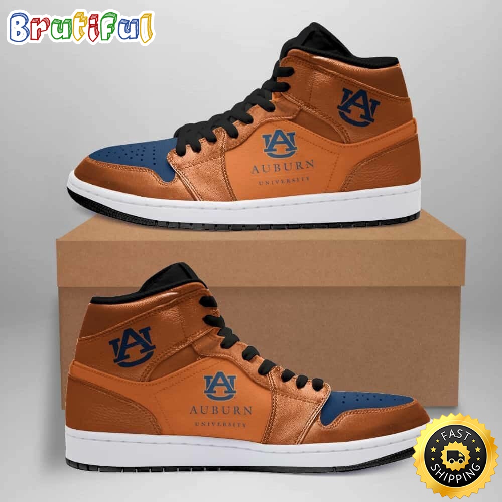 Sportswearmerch Auburn Tigers NCAA AJ1 High Sneakers Shoes For Men And Women