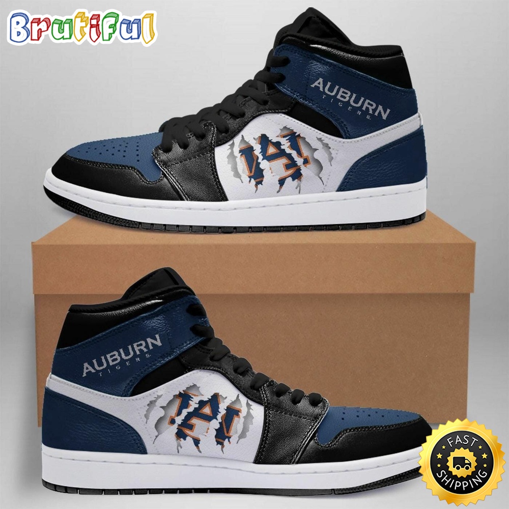 Sportswearmerch Auburn Tigers NCAA AJ1 High Sneakers Shoes For Men And Women