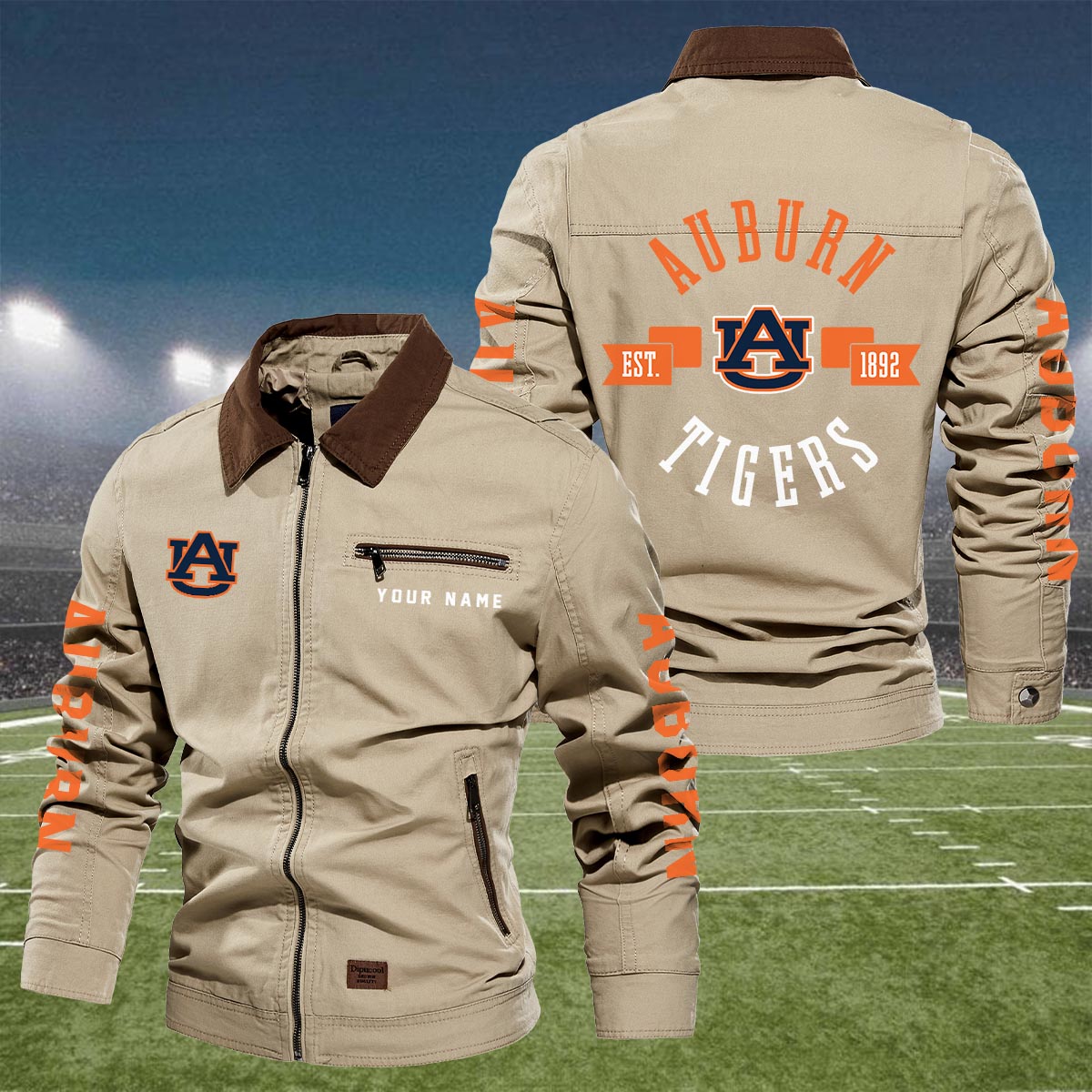 Sportswearmerch Auburn Tigers NCAA Lapel Jacket For Fan
