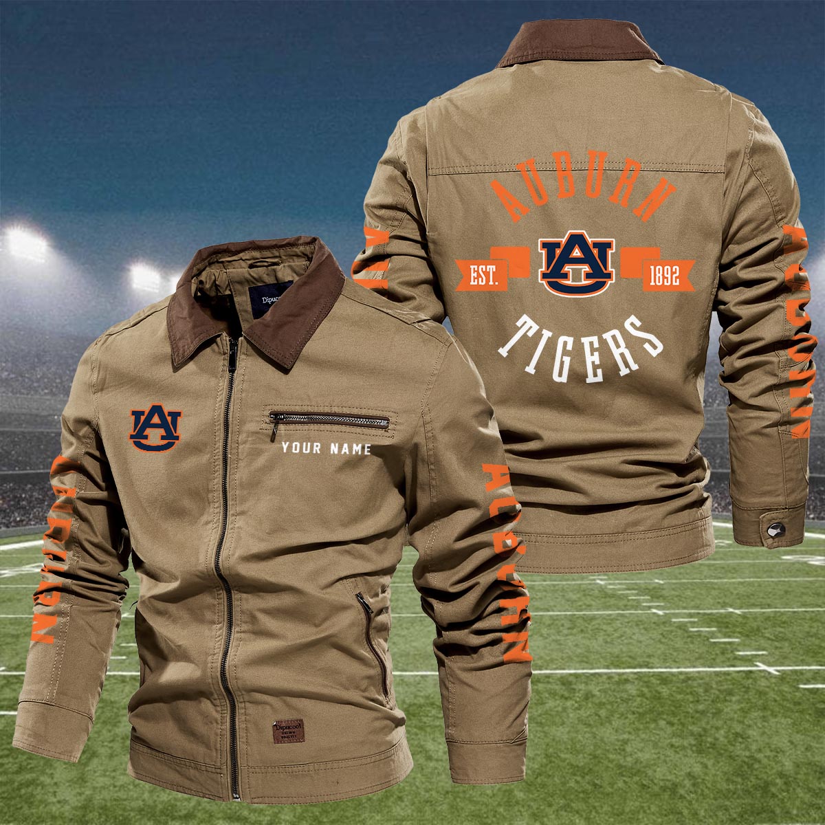 Sportswearmerch Auburn Tigers NCAA Lapel Jacket For Fan