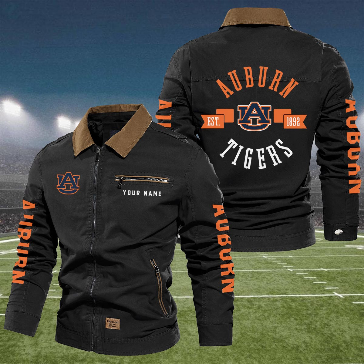 Sportswearmerch Auburn Tigers NCAA Lapel Jacket For Fan