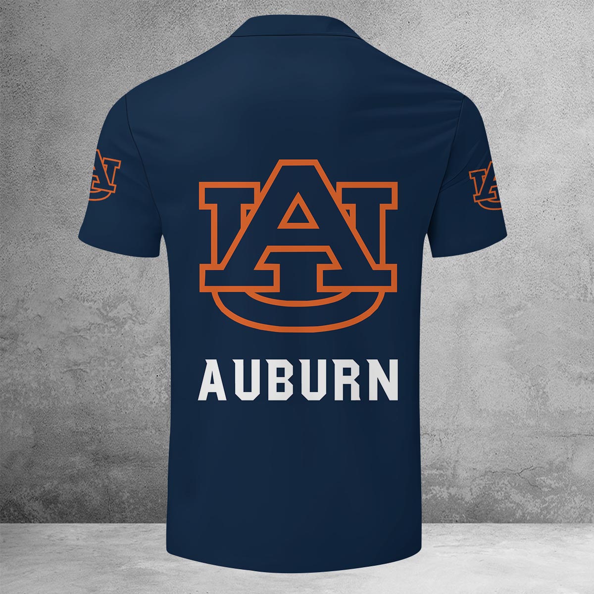 Sportswearmerch Auburn Tigers NCAA Lapel Zip Polo Shirt For Fan
