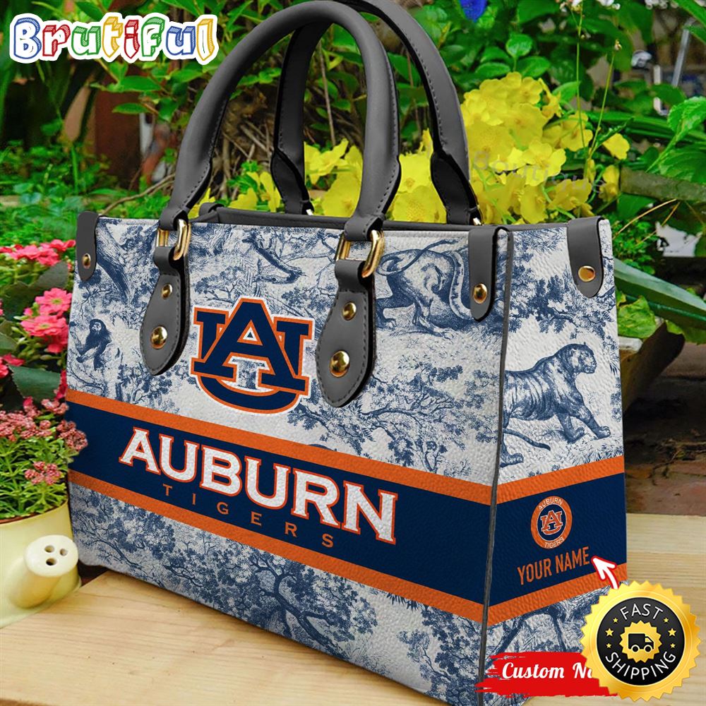 Sportswearmerch Auburn Tigers NCAA Leather Handbag For Fan