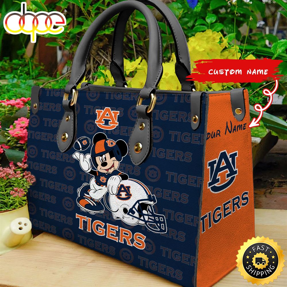 Sportswearmerch Auburn Tigers NCAA Mickey Leather Bag For Fan