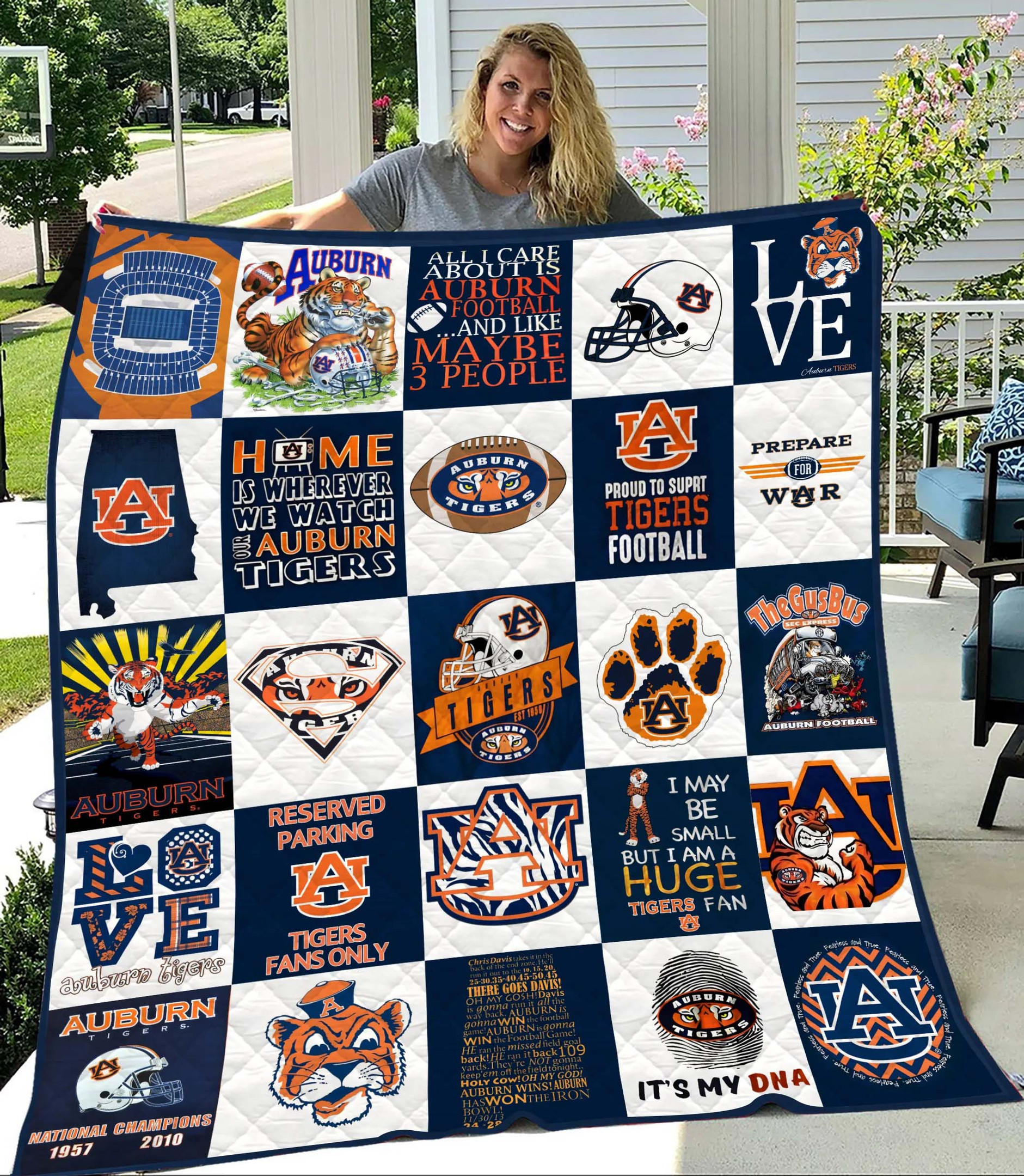 Sportswearmerch Auburn Tigers NCAA Quilt Blanket For Fan