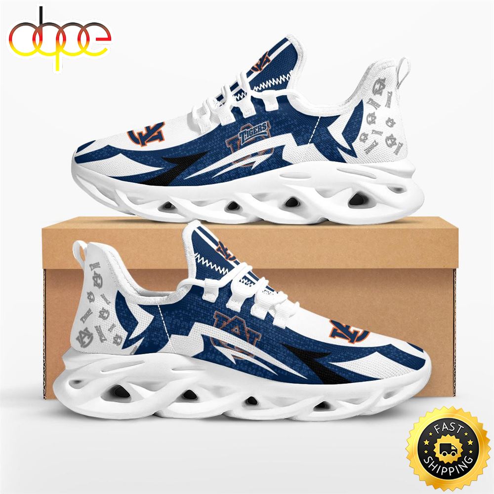Sportswearmerch Auburn Tigers NCAA Symbol Geometric Pattern Max Soul Shoes Sneakers For Men And Women
