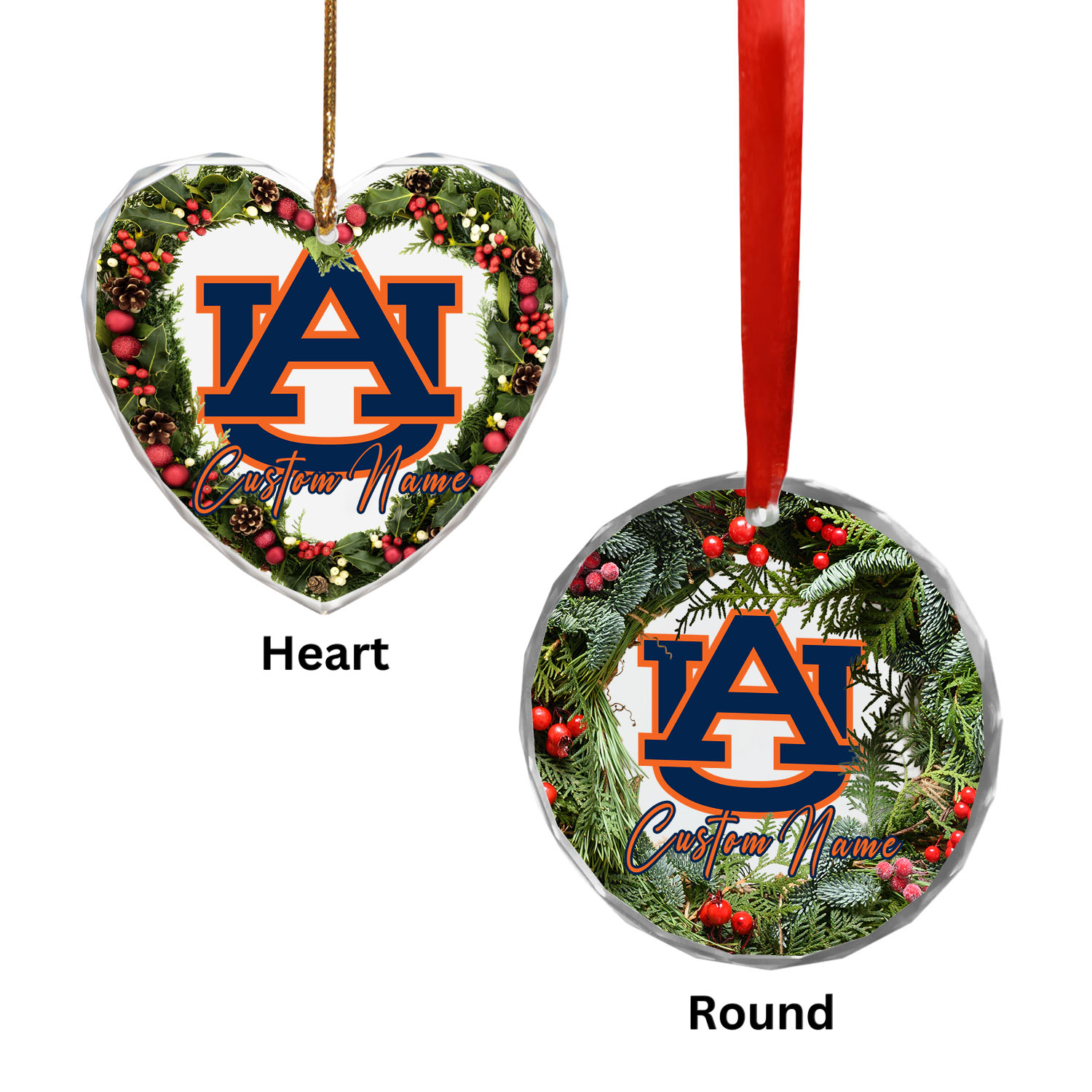 Sportswearmerch Auburn Tigers NCAA x Christmas Glass Ornament Gift For Fans