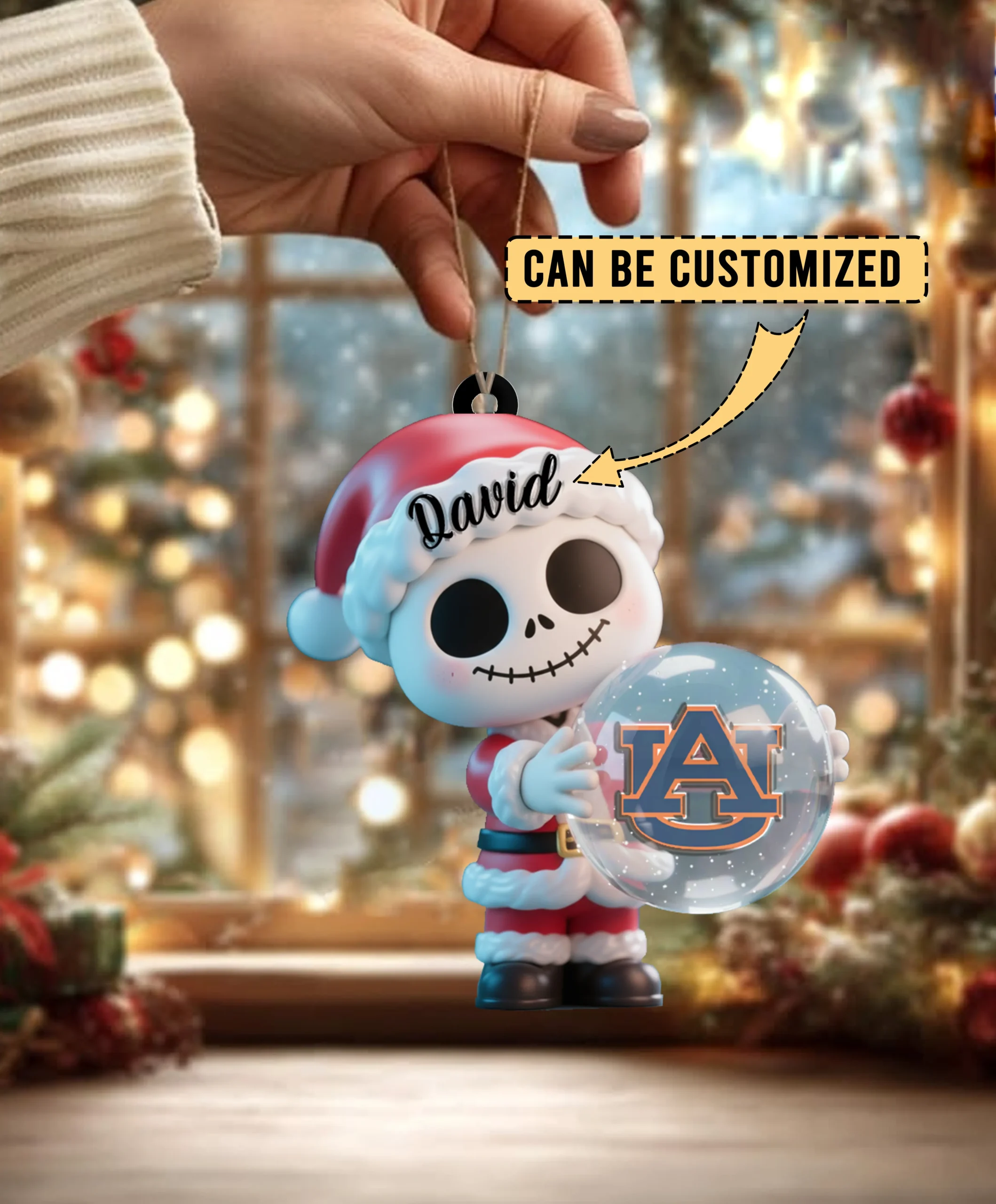 Sportswearmerch Auburn Tigers NCAA x The Nightmare Before Christmas Acrylic Ornament Gift For Fans