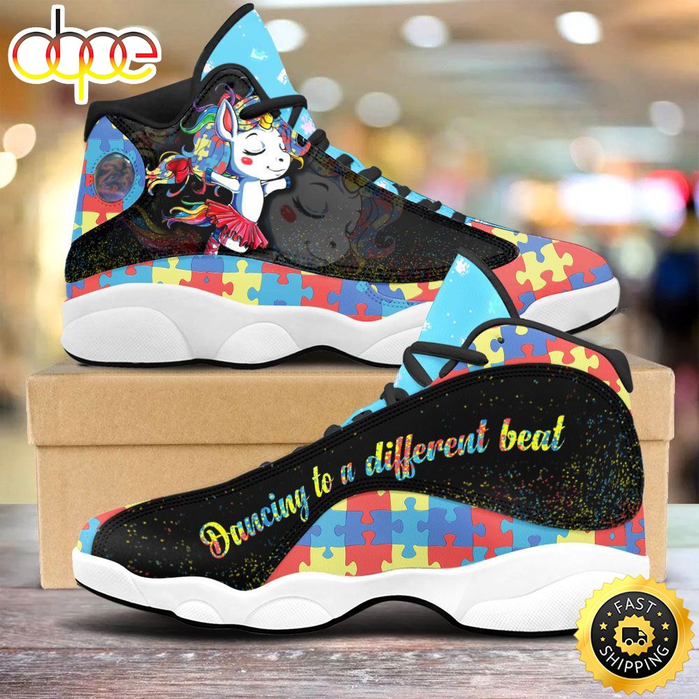 Sportswearmerch Autism Dancing In A Different Beat AJ13 Sneakers Shoes For Men And Women