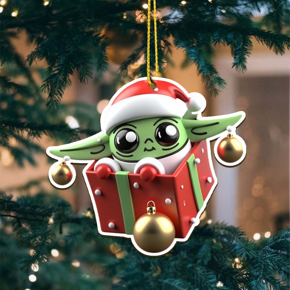 Sportswearmerch Baby Yoda x Christmas Acrylic Ornament Gift For Fan