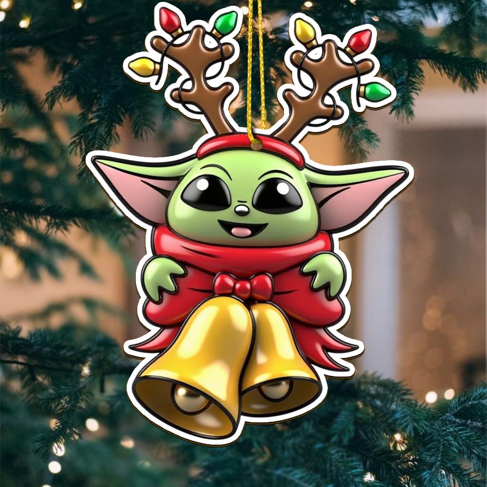 Sportswearmerch Baby Yoda x Christmas Acrylic Ornament Gift For Fan