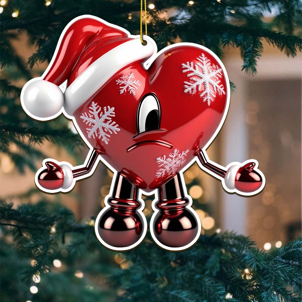 Sportswearmerch Bad Bunny x Christmas Acrylic Ornament Gift For Fan