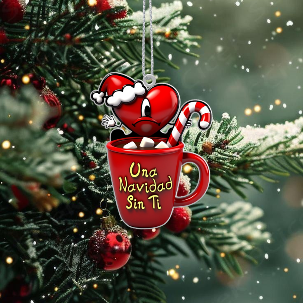 Sportswearmerch Bad Bunny x Christmas Acrylic Ornament Gift For Fans