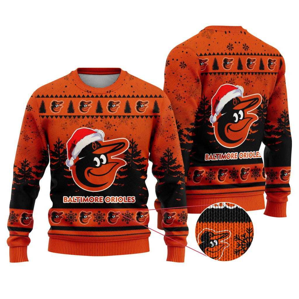Sportswearmerch Baltimore Orioles MLB Funny Christmas Ugly Sweater For Fans