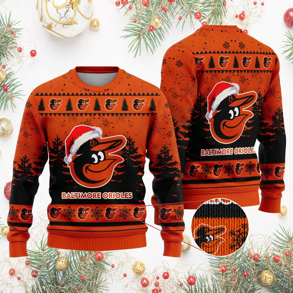 Sportswearmerch Baltimore Orioles MLB Funny Christmas Ugly Sweater For Fans