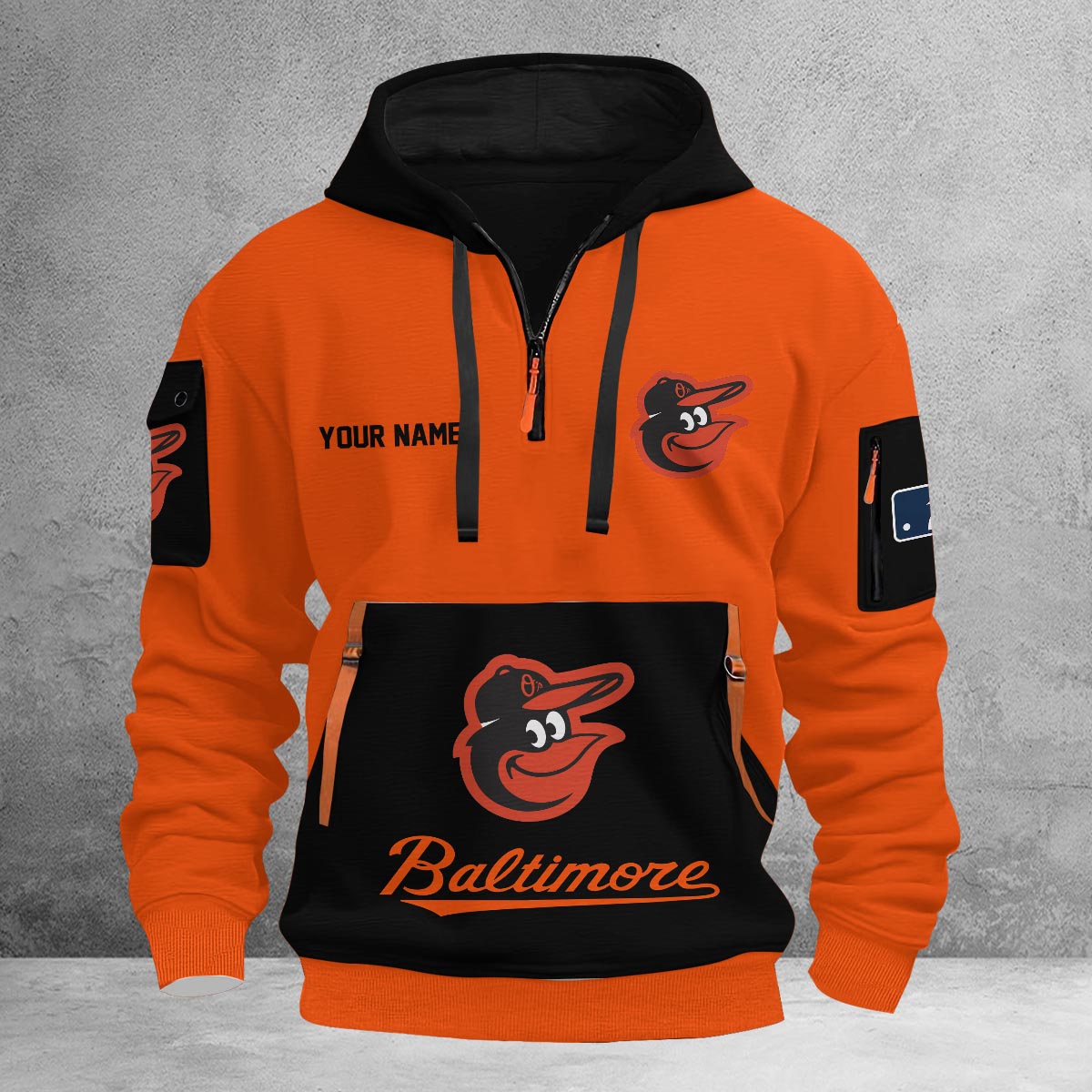 Sportswearmerch Baltimore Orioles MLB Half Zip Hoodie Personalized For Fan
