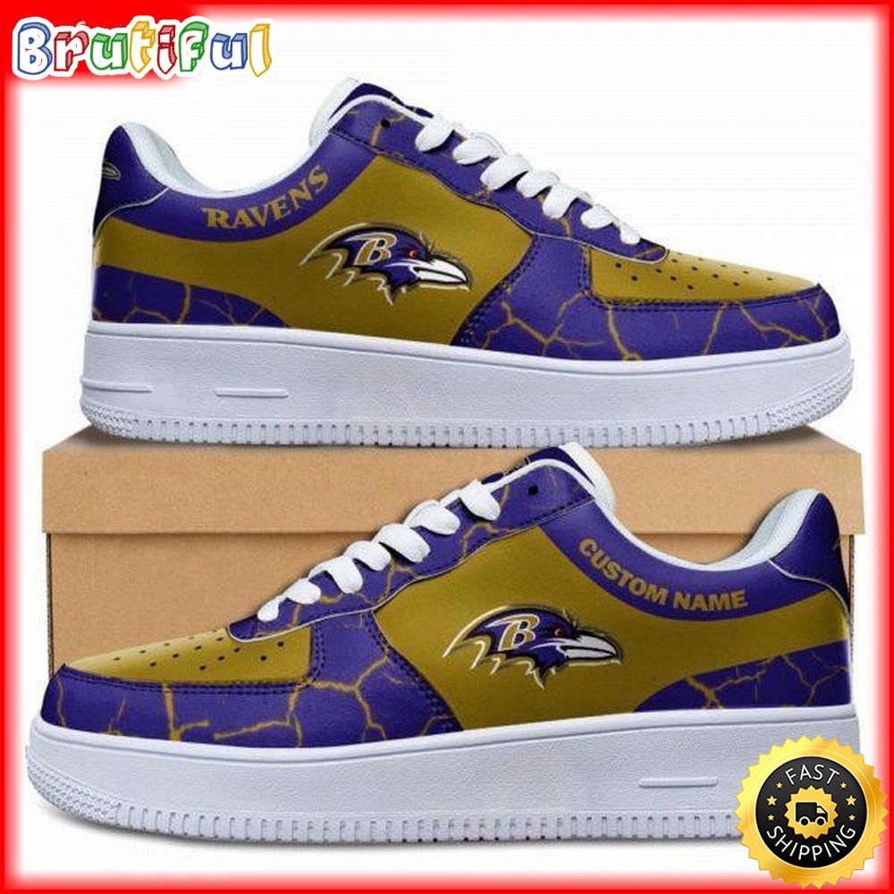 Sportswearmerch Baltimore Ravens NFL Air Low-Top Sneakers Shoes For Men And Women